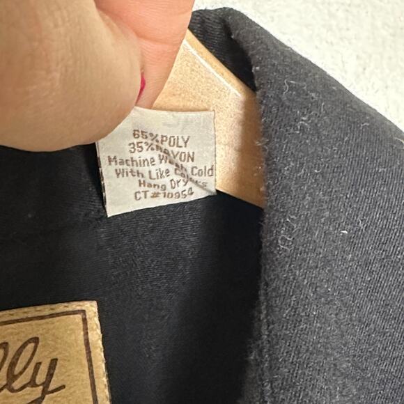 SCULLY Western Pearl Snap Embroidered Rope Cowboy Rancher Black Sz M {L30} - Picture 5 of 5